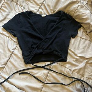 Black Wrap Top